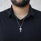 Collar Personalized Cross Necklace, regalo para el novio, esposo por su cumpleaños, Navidad, Aniversario, San Valentín