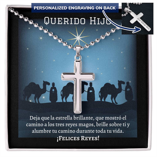 Collar Personalized Cross Necklace, para tu hijo, son para Reyes, collar con cruz