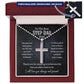 Personalized Cross With Ball Chain, gift for Step Dad, Bonus Dad, on Father's Day, his birthday