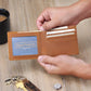 Graphic Leather Wallet, personalized gift for groomsman on wedding