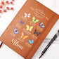Graphic Leather Journal, Personalized prayer journal for women