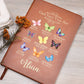 Graphic Leather Journal, Personalized prayer journal for women