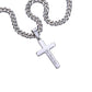 Cuban Chain with Personalized Cross Necklace, gift for boy, grandson, Son, Godson, Nephew on his First Holy Communion