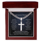 Chain with Personalized Cross Necklace, gift for grandson,  Regalo Para Nieto, Regalo de Navidad, Cumpleaños, Graduacíon