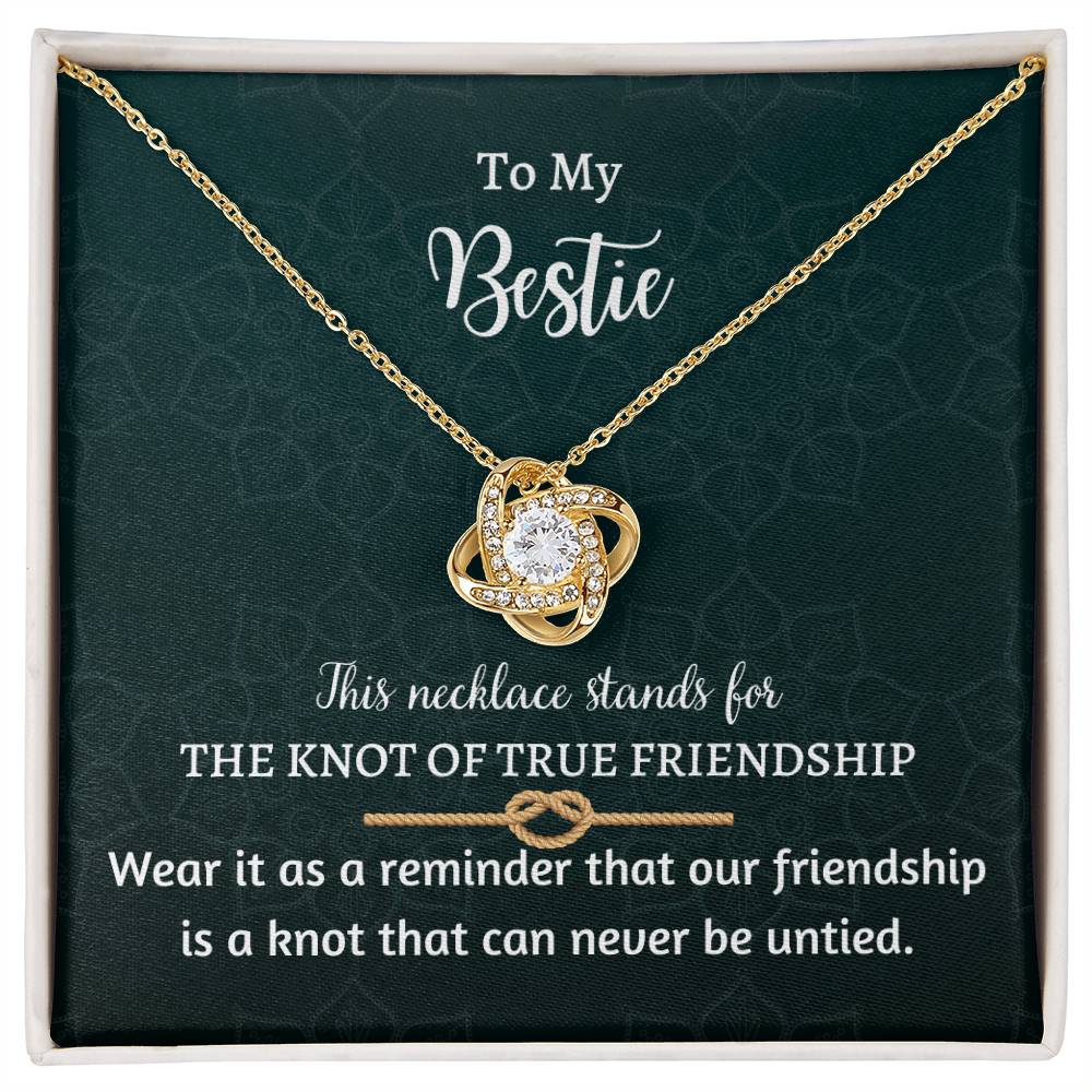 Friendship knot necklace, gift for best friend, bestie, bff, soul sister
