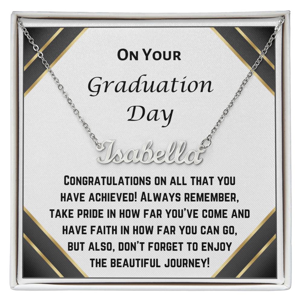 Personalized Name Necklace, Graduation gift for daughter, granddaughter, girl, her, class of 2024