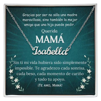 Collar Personalized Name Necklace, regalo para Mamá, madre, mother en su cumpleaños, navidad, christmas