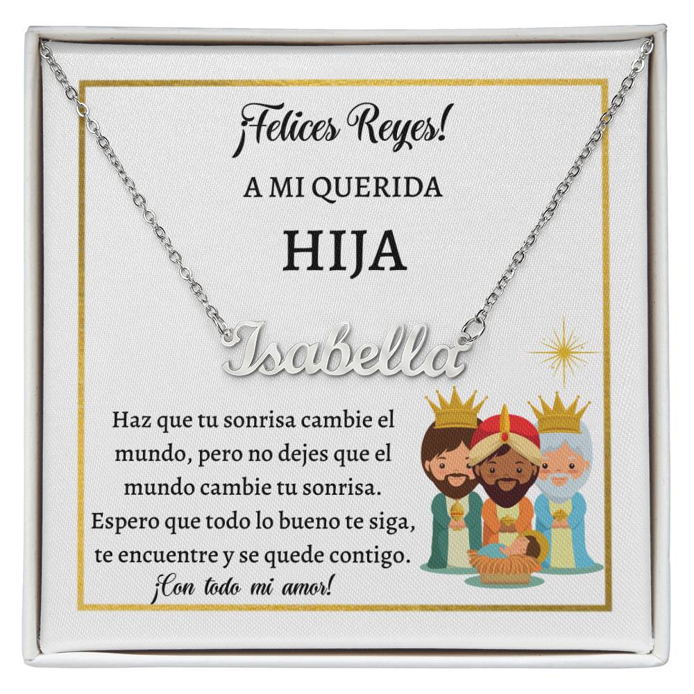 Personalized Name Necklace, regalo para Hija, daughter para Reyes
