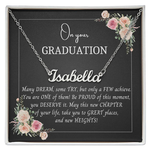 Personalized Name Necklace, Graduation gift for daughter, granddaughter, girl, her, class of 2024