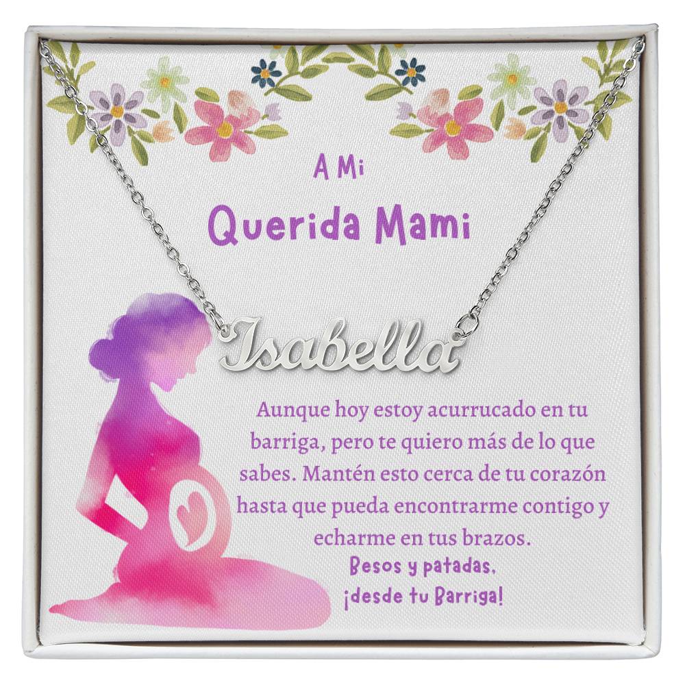 Collar con nombre personalizado, Regalo Para Esposa Embrazada, New Mommy Gift Necklace