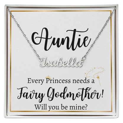 Personalized Name Necklace, gift for Godmother, will you be my Godmother?