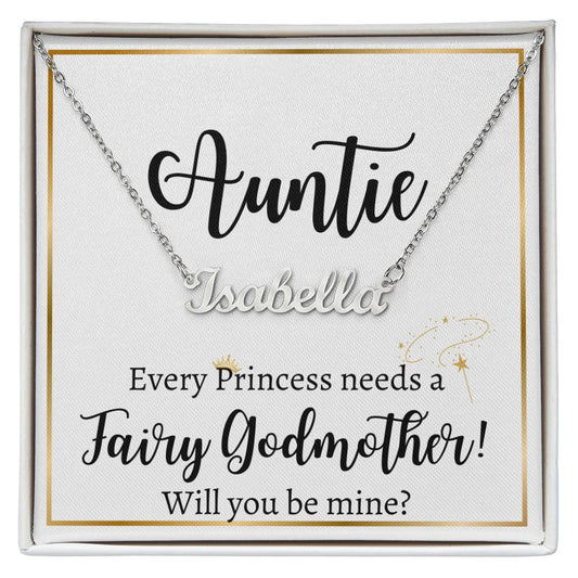 Personalized Name Necklace, gift for Godmother, will you be my Godmother?