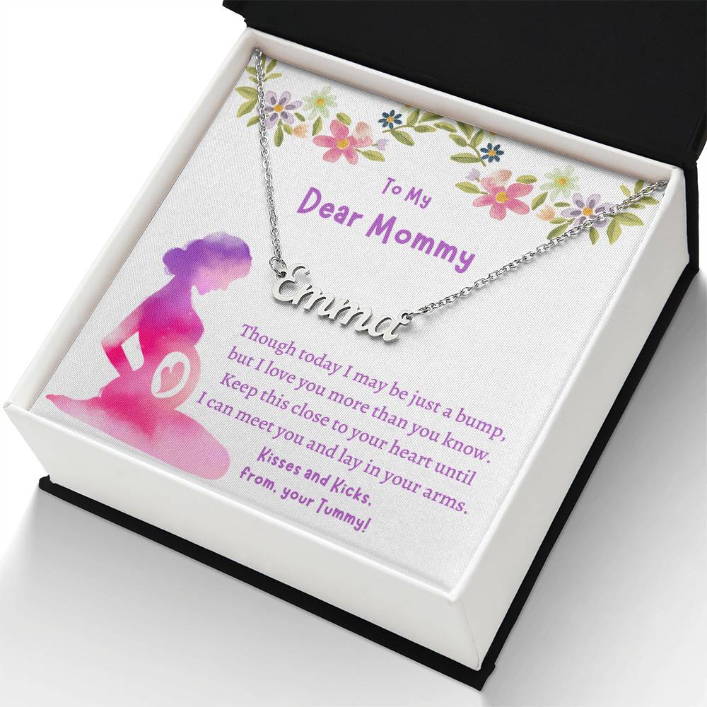 Personalized Name Necklace, gift for to be mom, future mom, mother, pregnant wife on Mother's day, her baby shower, her birthday