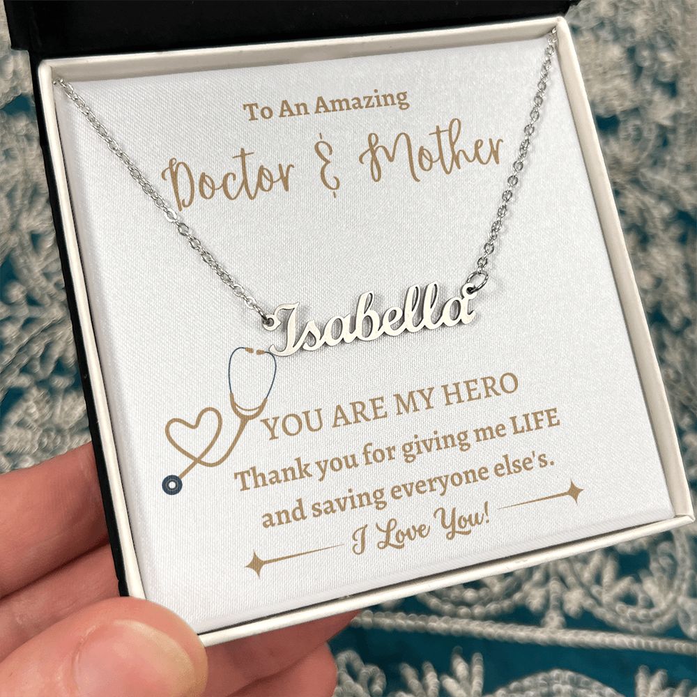 Custom Name necklace, Mother's day gift for amazing Doctor Mom