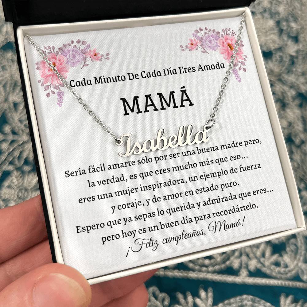 Collar Personalized Name Necklace, regalo para Mamá en su cumpleaños