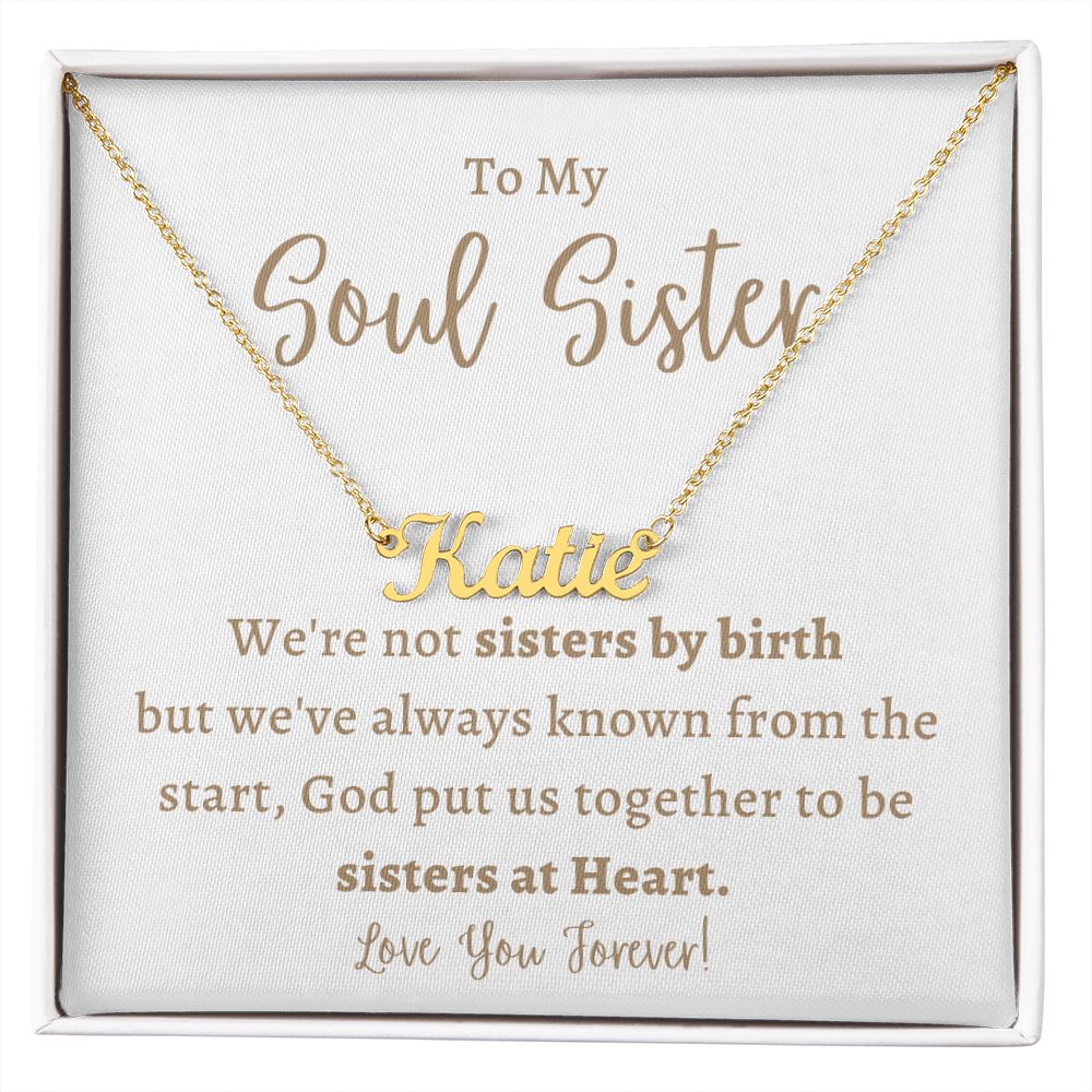 Sister Necklace, Soul Sister Necklace, Soul Sister Gift, Best Friend G –  Rakva