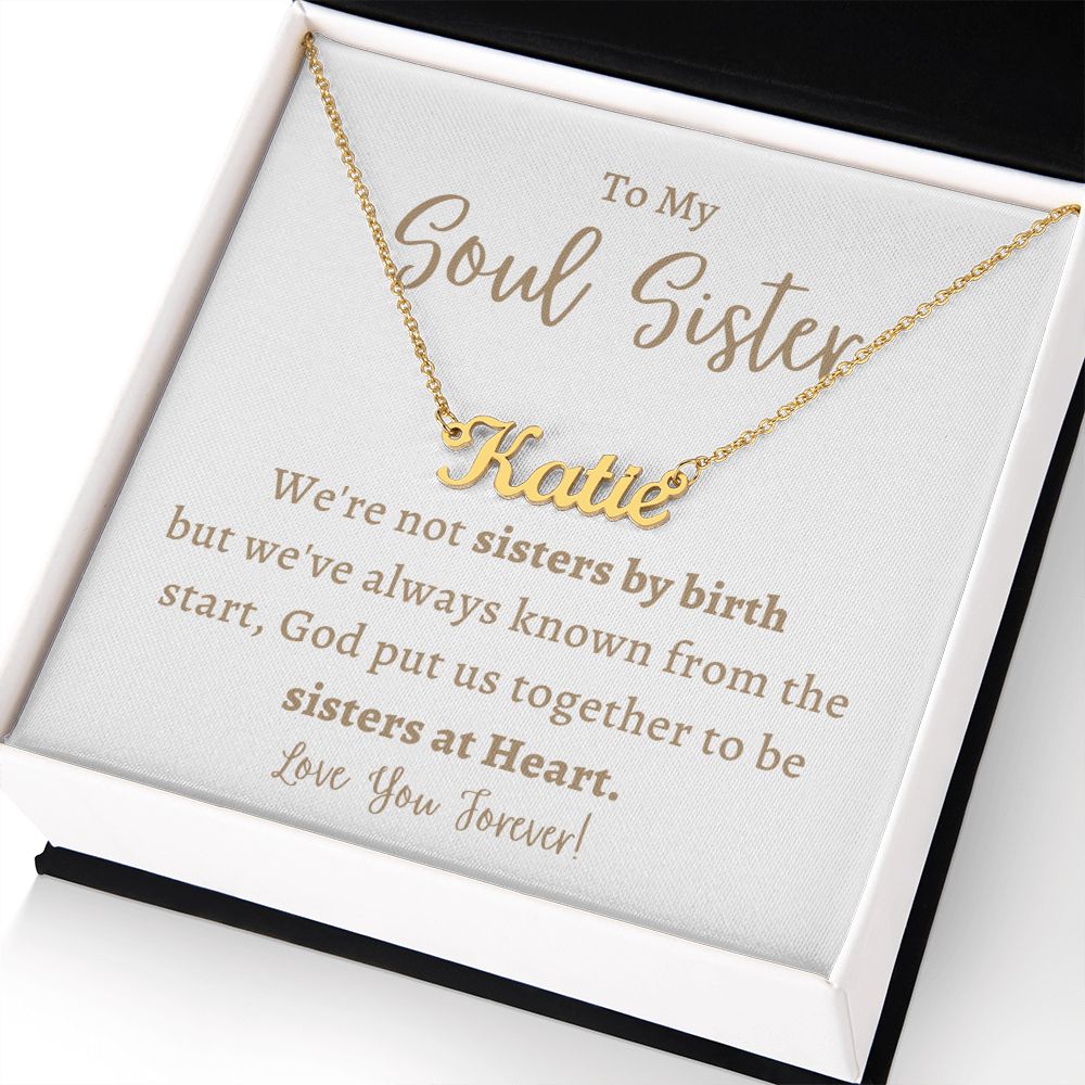Soul Sister Necklace, Birthday Necklace To Sister €