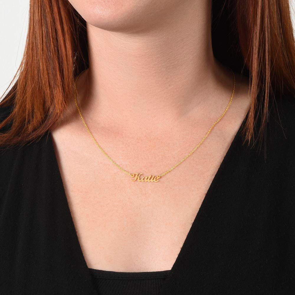 Personalized Name Necklace, gift for coworker, boss, friend on their retirement