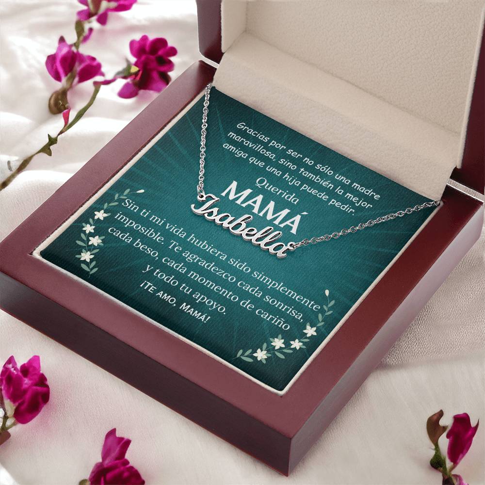 Collar Personalized Name Necklace, regalo para Mamá, madre, mother en su cumpleaños, navidad, christmas