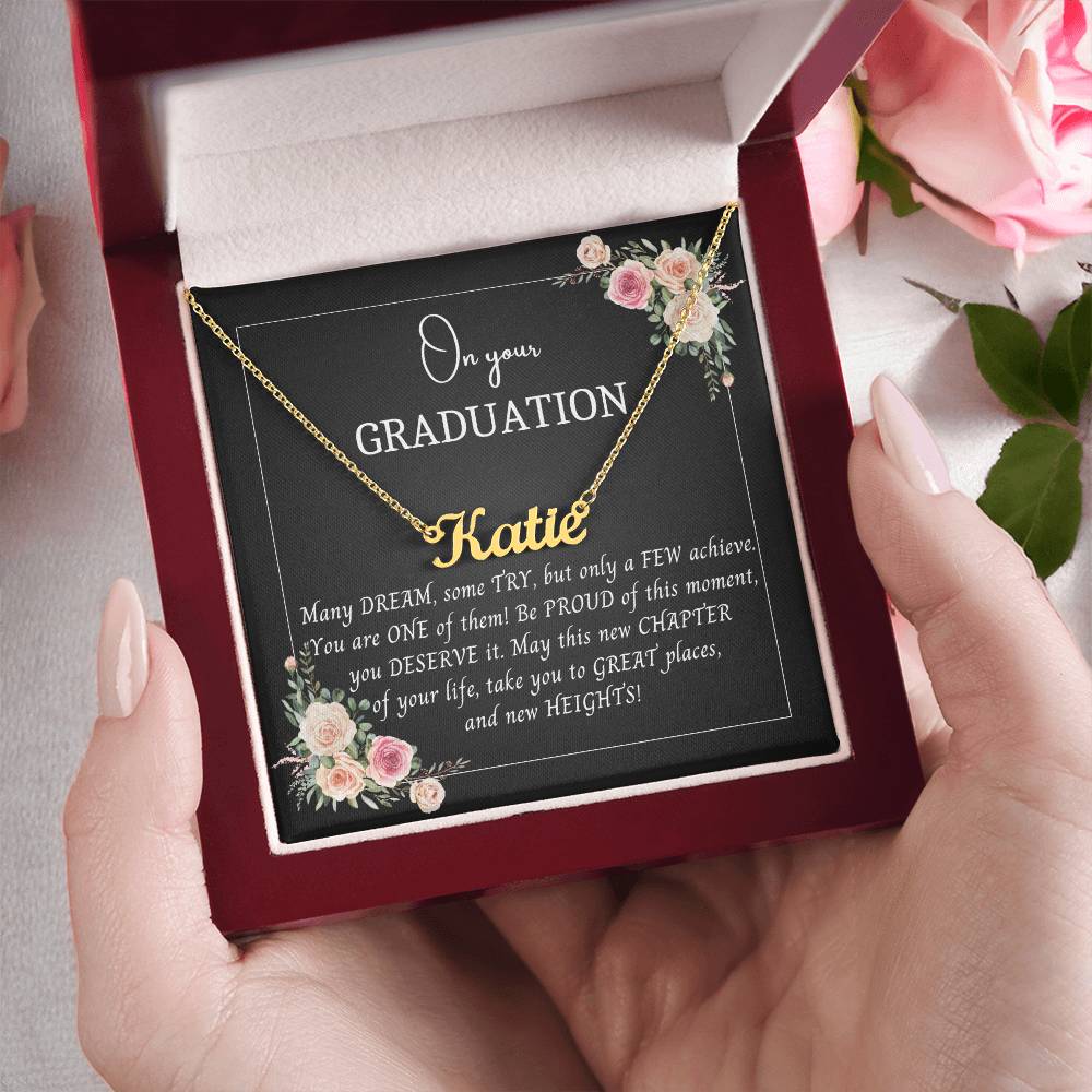 Personalized Name Necklace, Graduation gift for daughter, granddaughter, girl, her, class of 2024