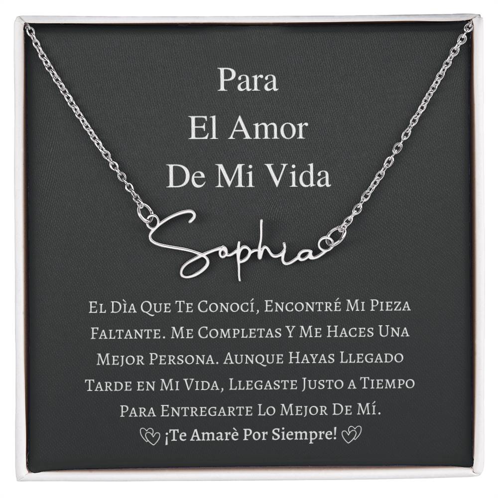 Collar con nombre de estilo exclusivo, regalo para esposa, novia, pareja en día de San Valentín, su cumpleaños, Valentine's Day, Navidad