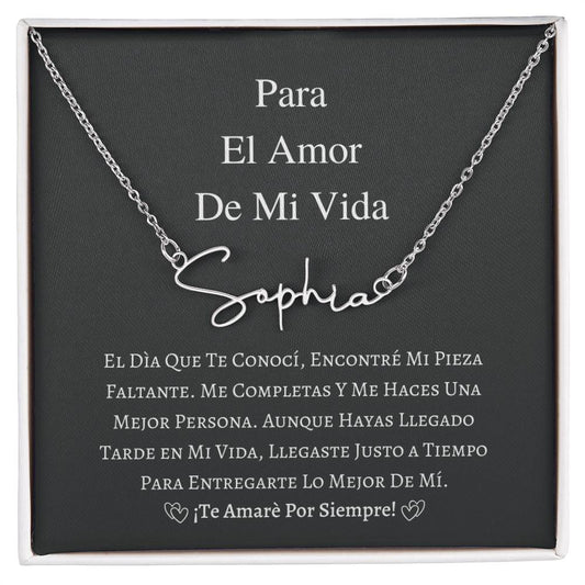 Collar con nombre de estilo exclusivo, regalo para esposa, novia, pareja en día de San Valentín, su cumpleaños, Valentine's Day, Navidad