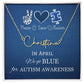 Signature Style Name Necklace, Autism Awareness gift