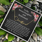 Signature Style Name Necklace, Gift from bride to bridesmaid and bonus daughter, on wedding day