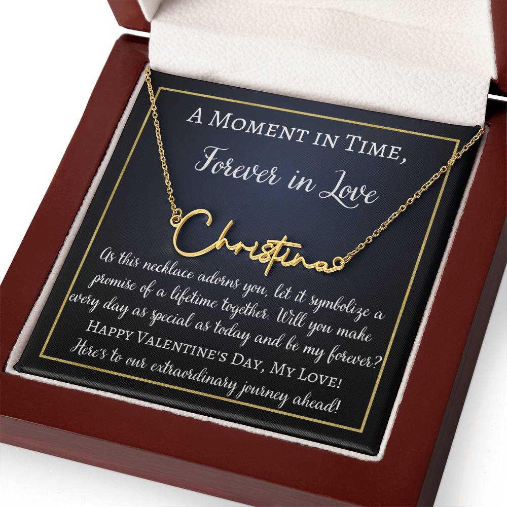 Signature Style Name Necklace, Valentine's Day proposal for your girlfriend, wife, fiancee