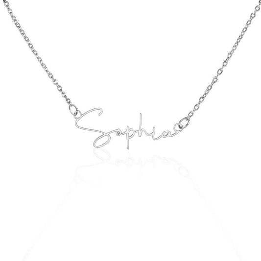 Signature Name Necklace, gift for Mom, Sister, Friend, Daughter, Grandmother