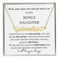 Custom name necklace, gift for bonus daughter, on her birthday, Thanksgiving, Christmas