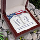 Personalized Vertical Name Necklace, gift for her for Veteran's Day, gift for wife