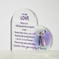 Printed Heart Shaped Acrylic Plaque, gift for wife for Halloween