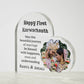 Printed Heart Shaped Acrylic Plaque, first Karwa chauth gift for son and daughter-in-law, sister-in-law, friend, couple gift