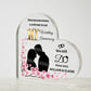 Acrylic Heart Plaque, 10th Wedding anniversary gift for Husband, Wife, Spouse