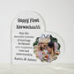 Printed Heart Shaped Acrylic Plaque, first Karwa chauth gift for son and daughter-in-law, sister-in-law, friend, couple gift