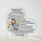 Printed Heart Shaped Acrylic Plaque, gift for step dad, step father, will you adopt me?