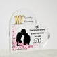 Acrylic Heart Plaque, 10th Wedding anniversary gift for Husband or Wife