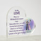 Printed Heart Shaped Acrylic Plaque, gift for wife for Halloween