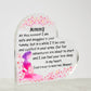 Printed Heart Shaped Acrylic Plaque, gift for to be mom, future mom, pregnant wife on Mother's day, her birthday, baby shower