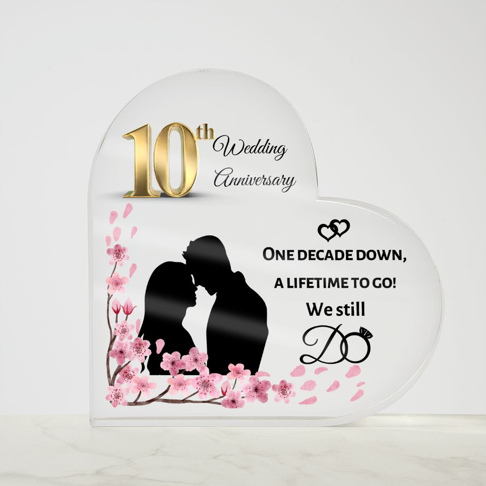 10 Years Married - We Still Do 10th Anniversary Gift Metal Print by  Haselshirt - Fine Art America