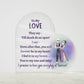 Printed Heart Shaped Acrylic Plaque, gift for wife for Halloween