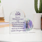 Printed Heart Shaped Acrylic Plaque, gift for wife for Halloween