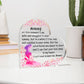 Printed Heart Shaped Acrylic Plaque, gift for to be mom, future mom, pregnant wife on Mother's day, her birthday, baby shower