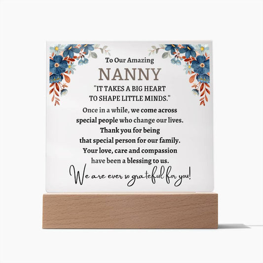 Square Acrylic Plaque, gift for Nanny