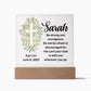 Acrylic Square Plaque, Baptism/Dedication gift for him or her