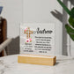 Acrylic Square Plaque, Baptism gift for him or her