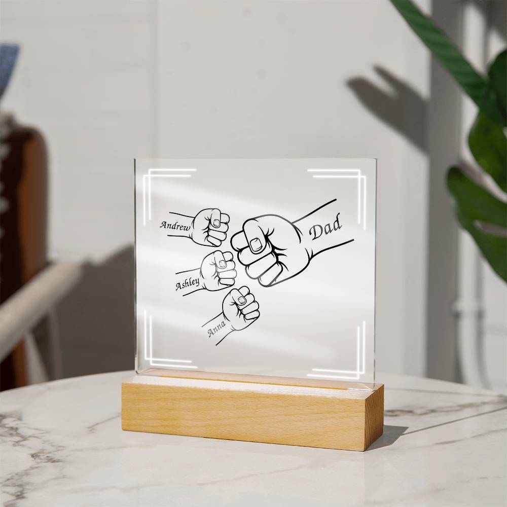 Personalized Square Acrylic Plaque, Father's day gift for Dad, Granddad, birthday gift