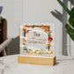 Square Acrylic Plaque, personalized family name gift in Halloween Theme