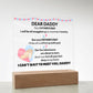 Acrylic square plaque, gift for daddy-to-be, father-to-be, on father's day